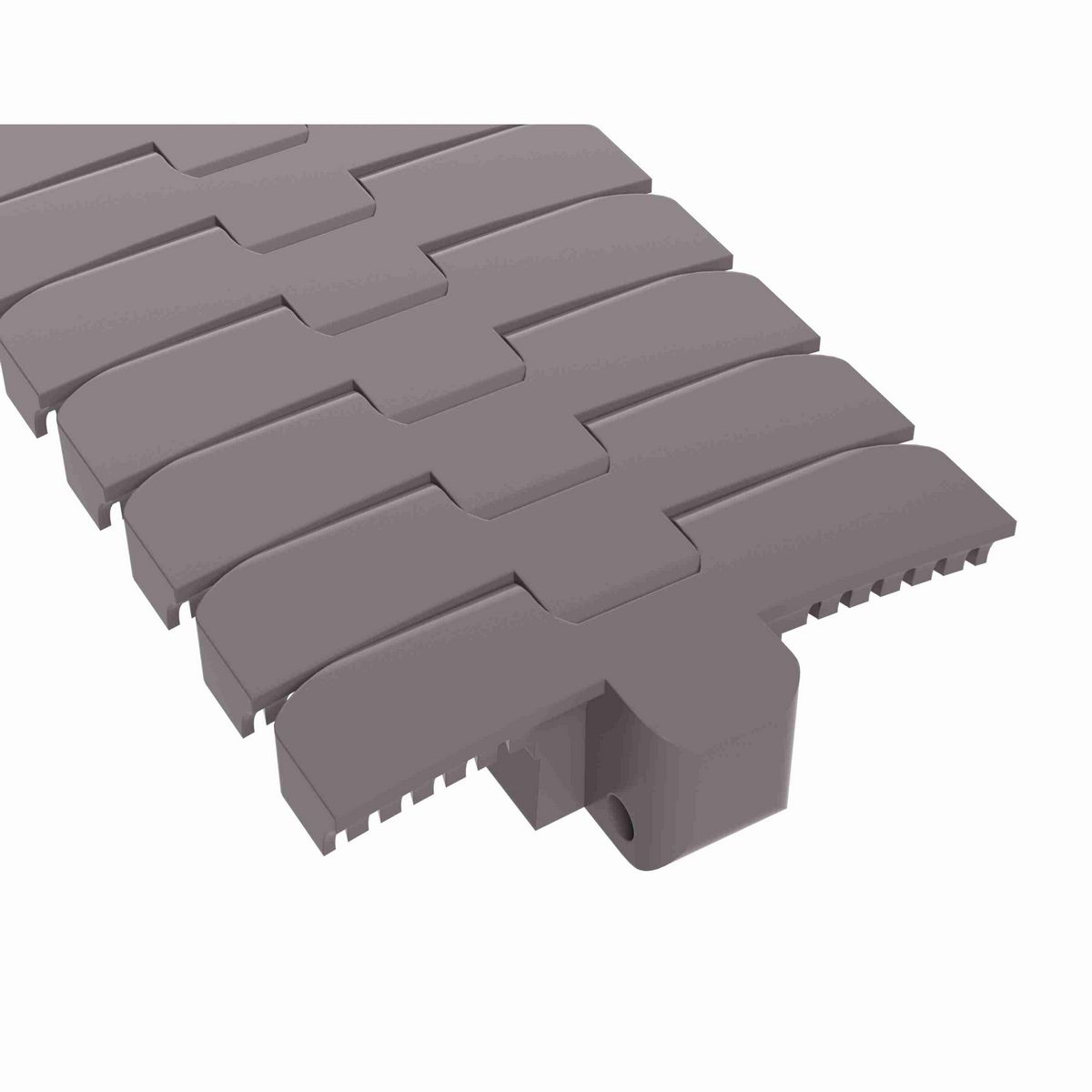 Rexnord 1055 FTLPC Side-flexing Solid Top, Material: Brown High Performance, Width: 4.5in, Pitch: 1in - 81429733