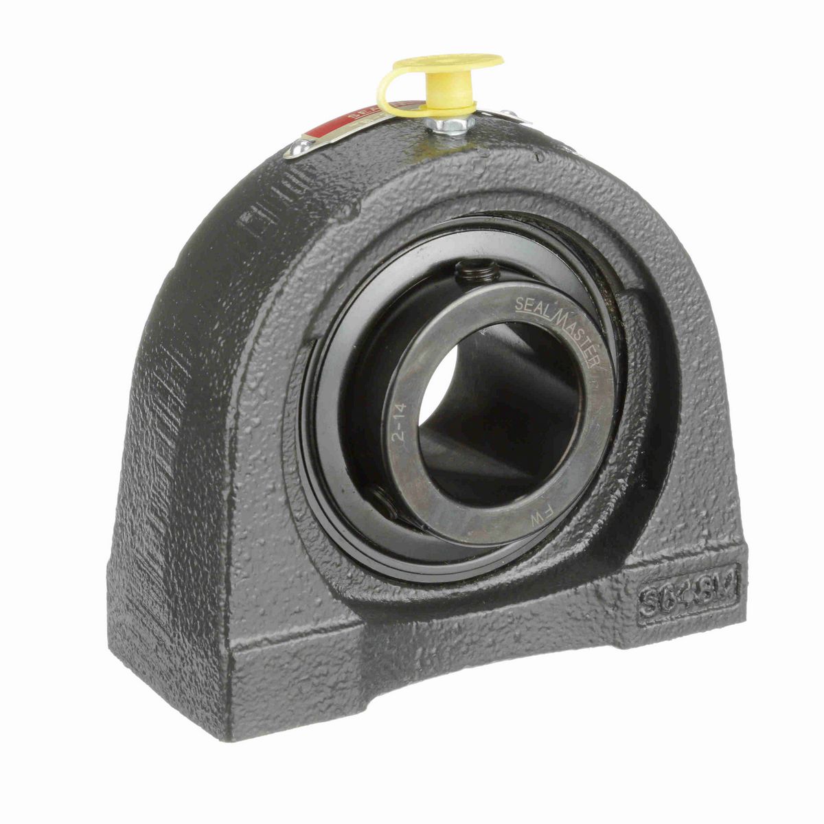 Sealmaster Mounted Cast Iron Tapped Base Pillow Block Ball Bearing - 52100 Bearing Steel, Black Oxided - Setscrew Lock - TB-20