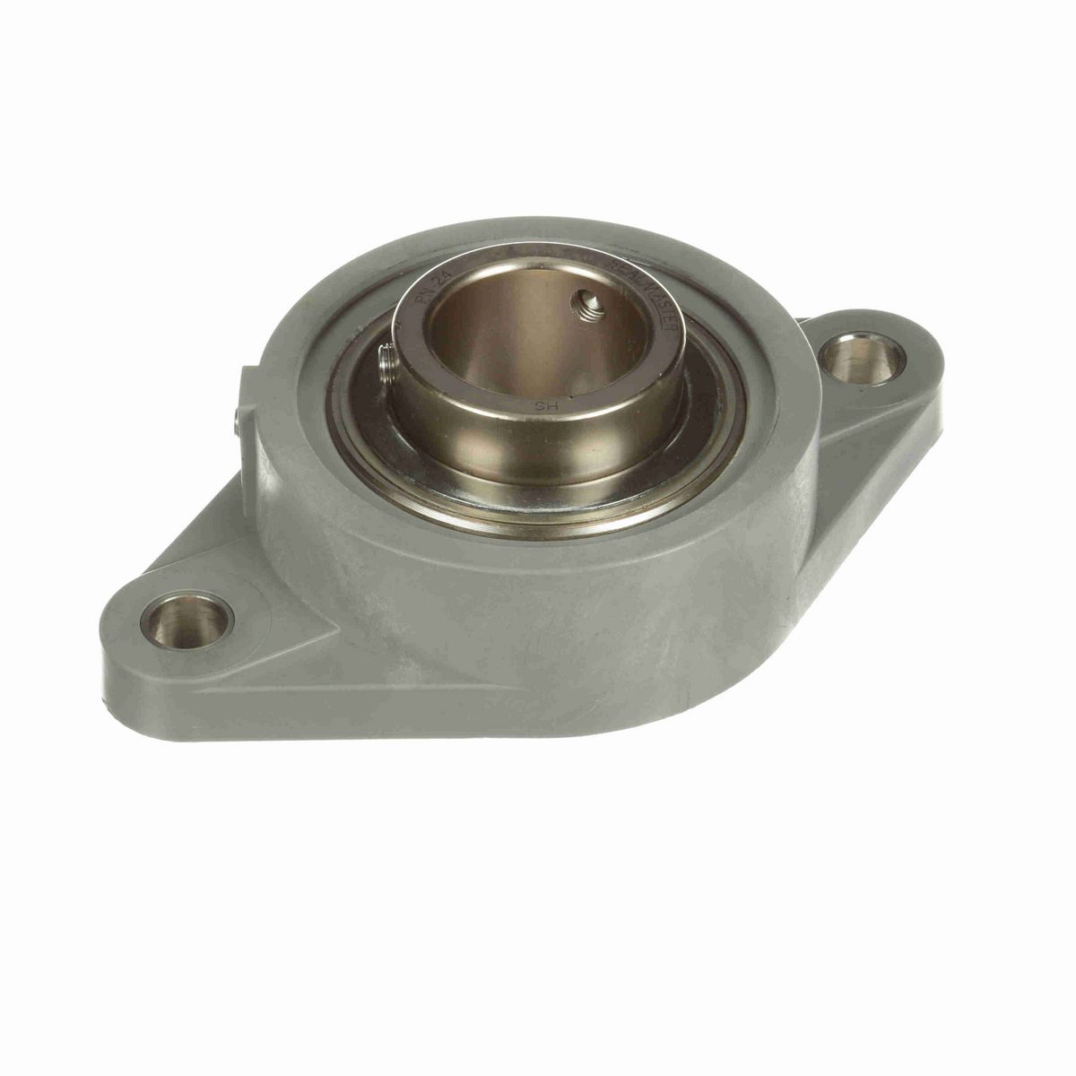 Sealmaster Mounted Composite Two Bolt Flange Ball Bearing - 52100 Bearing Steel, Phosphorus Nickel Coated - Setscrew Lock - Corrosion Resistant - Reduced Maintenance - Lubed for Life - CRFTC-PN24 RMW