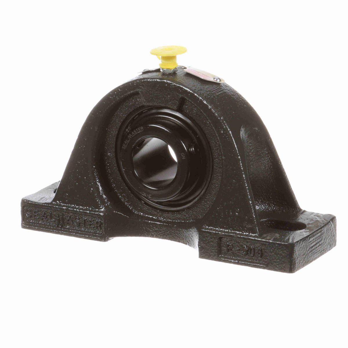 Sealmaster Mounted Cast Iron Two Bolt Pillow Block Ball Bearing - 52100 Bearing Steel, Black Oxided - Setscrew Lock - MP-16C
