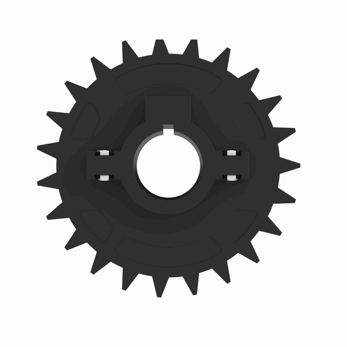 Rexnord 63 Series Split Molded Nylon Sprocket and a 23 Teeth with 1in Round Shaft-Ready Bore with Keyway & Setscrew - 614-27-1