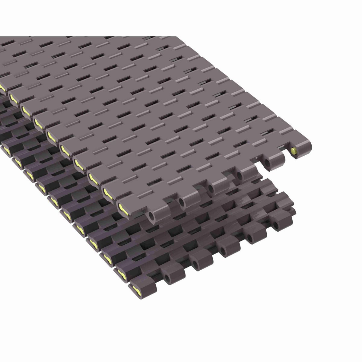 Rexnord 1505 Straight Running Solid Top, Material: Brown High Performance, Width: 4.5in, Pitch: 15mm - 81425421