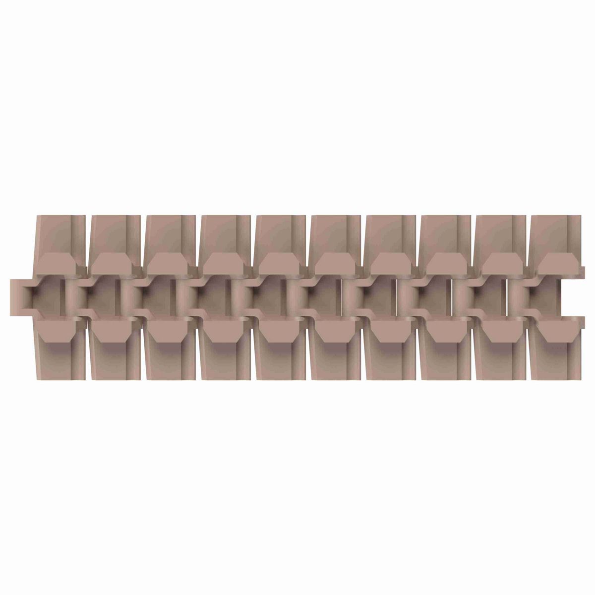 Rexnord 879TAB Side-flexing Solid Top, Material: Tan Low Friction, Width: 4.5in, Pitch: 1.5in - LF879TK4-1/2