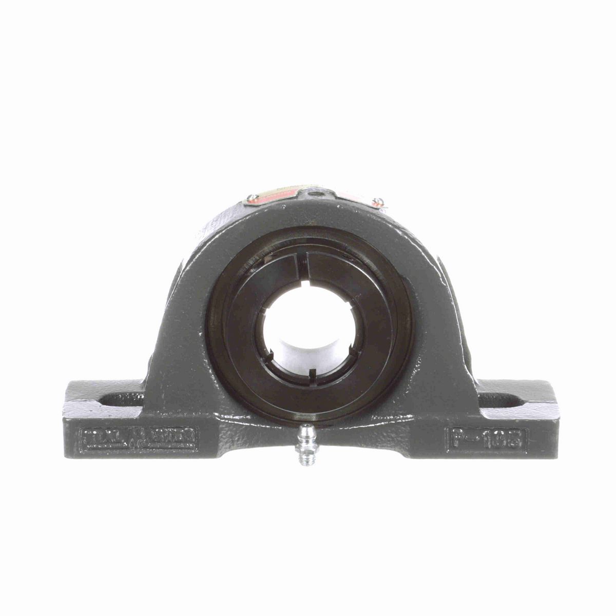 Sealmaster Mounted Cast Iron Two Bolt Pillow Block Ball Bearing - 52100 Bearing Steel, Black Oxided - Concentric Lock - NPMH-19T