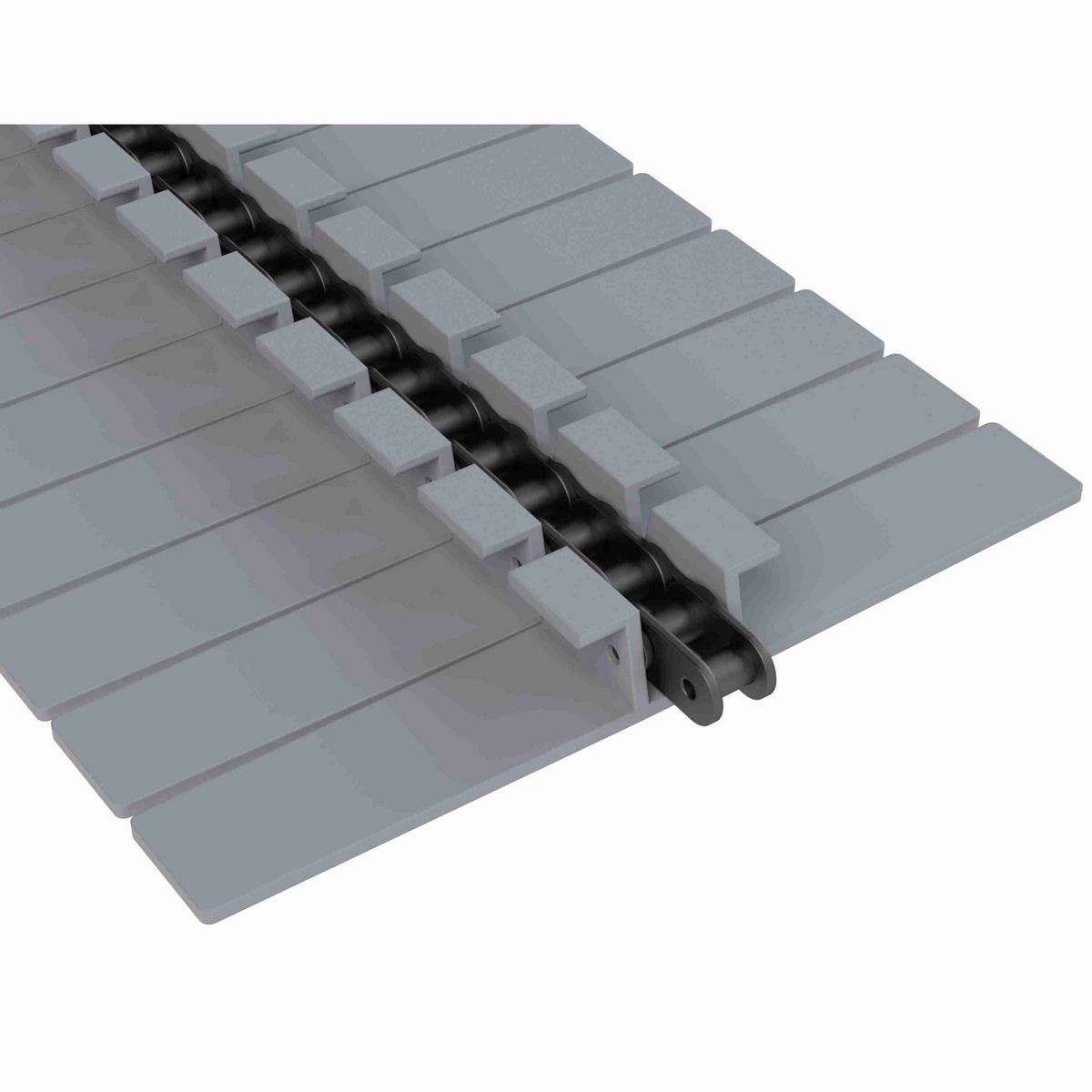 Rexnord 1873TAB Side-flexing Solid Top, Material: Silver Platinum Series, Width: 10in, Pitch: 1.5in - 81430856
