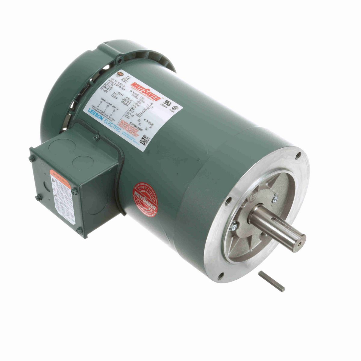 LEESON Special Voltage Motor, 1 HP, 3 Ph, 60 Hz, 575 V, 1800 RPM, 143TC Frame, TEFC - 122227.00