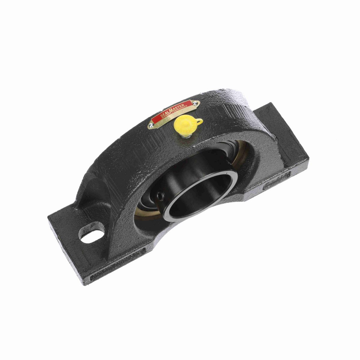 Sealmaster Mounted Cast Iron Two Bolt Pillow Block Ball Bearing - 52100 Bearing Steel, Black Oxided - Setscrew Lock - ENP-39