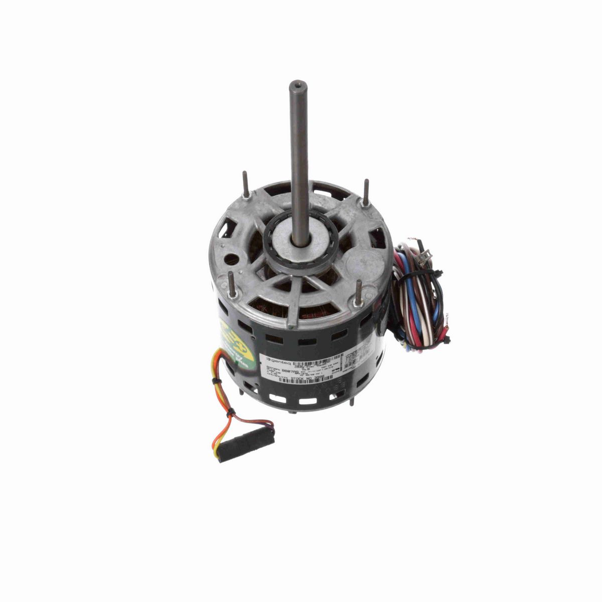 Genteq Fan and Blower Motor, 1/2 HP, 1 Ph, 60/50 Hz, 208-230 V, 1075 RPM, 3 Speed, 48 Frame, OPAO - 3988