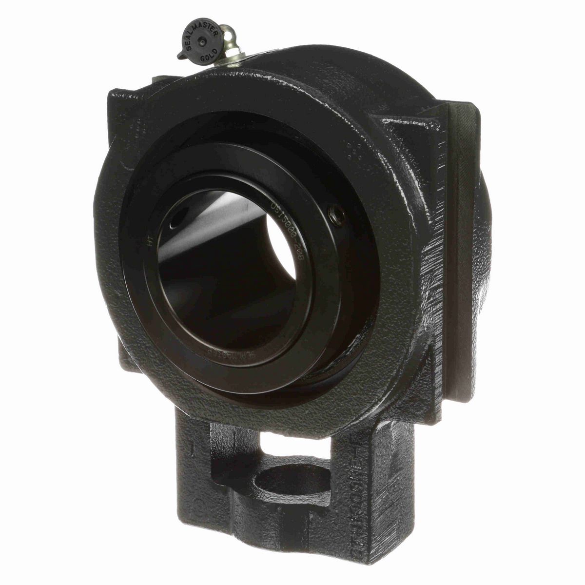 Sealmaster Mounted Cast Iron Wide Slot Take Up Spherical Roller - 52100 Bearing Steel, Black Oxided - Collar Mount Lock - USTU5000-208