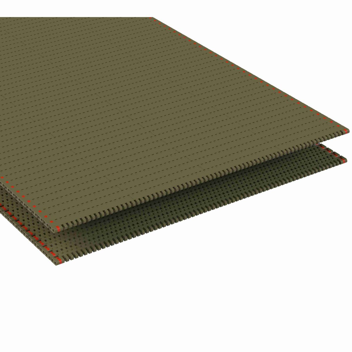 Rexnord 8505 Straight Running Solid Top, Material: Khaki High Temperature, Width: 57in, Pitch: 0.75in - KHT8505-57