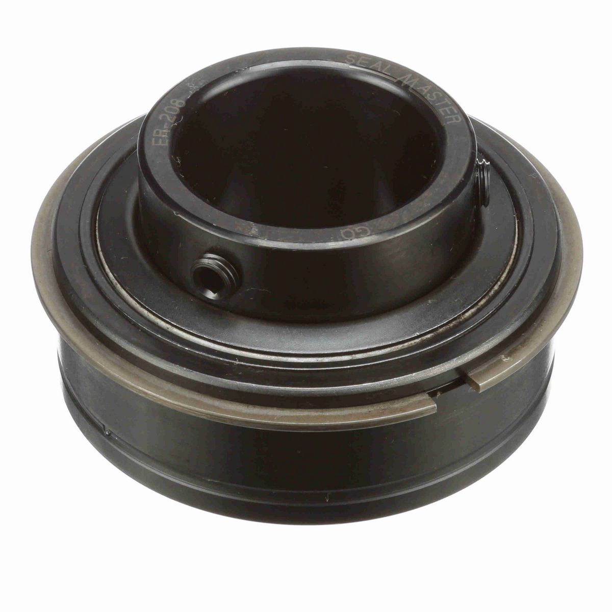 Sealmaster Mounted Insert Only Ball Bearing - 52100 Bearing Steel, Black Oxided - Setscrew Lock - ER-208