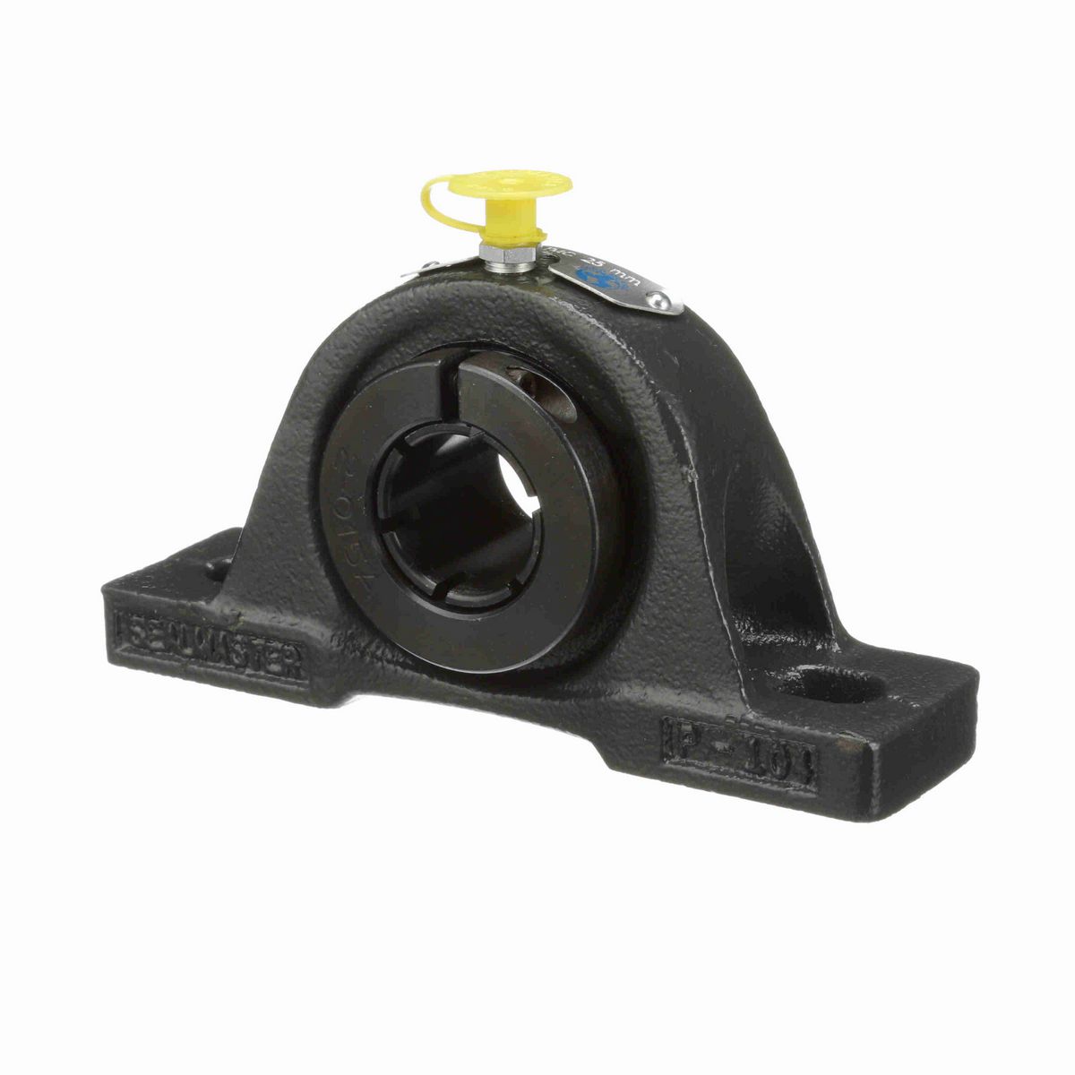 Sealmaster Mounted Cast Iron Two Bolt Pillow Block Ball Bearing - 52100 Bearing Steel, Black Oxided - Concentric Lock - NP-205TMC