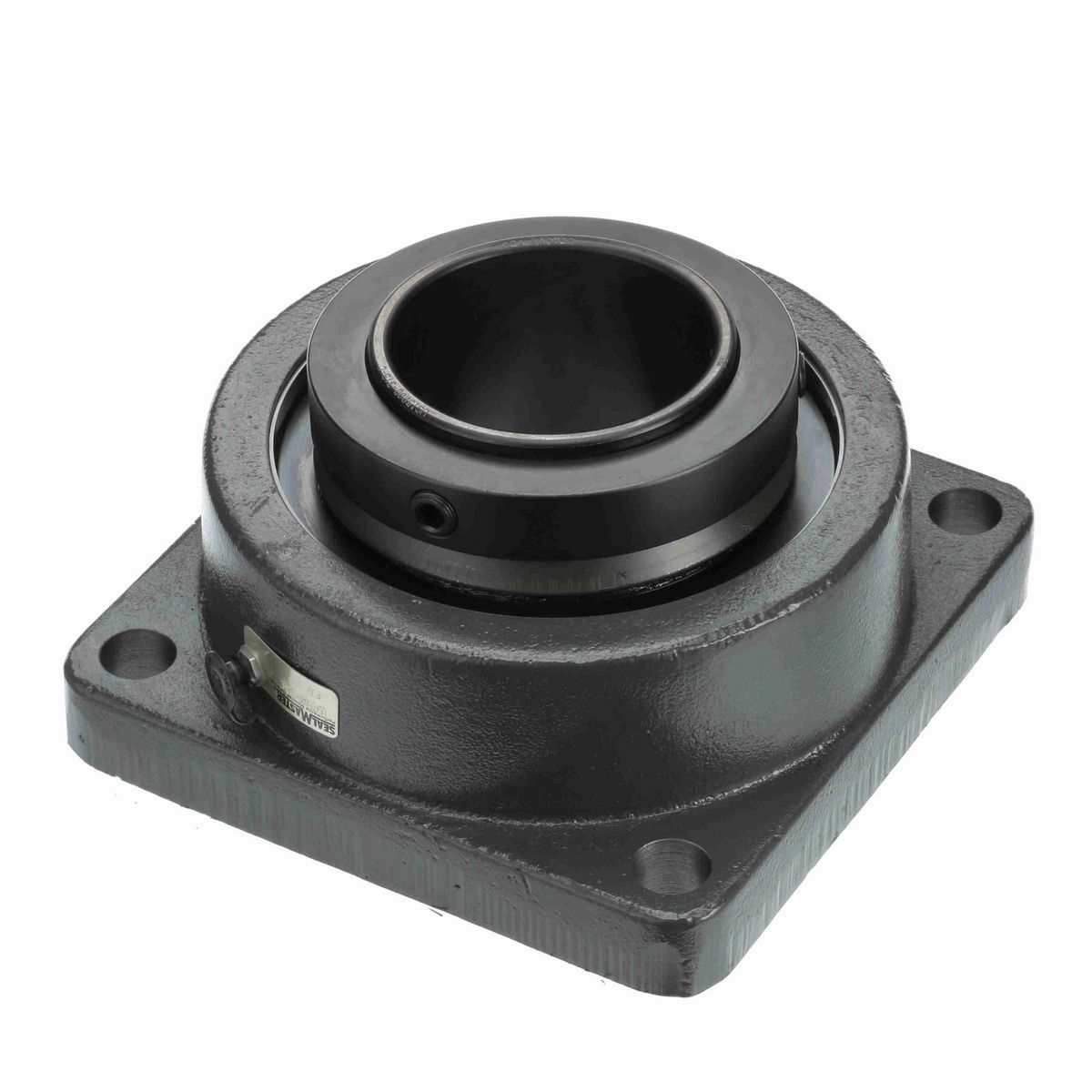 Sealmaster Mounted Cast Iron Four Bolt Flange Spherical Roller - 52100 Bearing Steel, Black Oxided - Collar Mount Lock - USFB5000-315-C