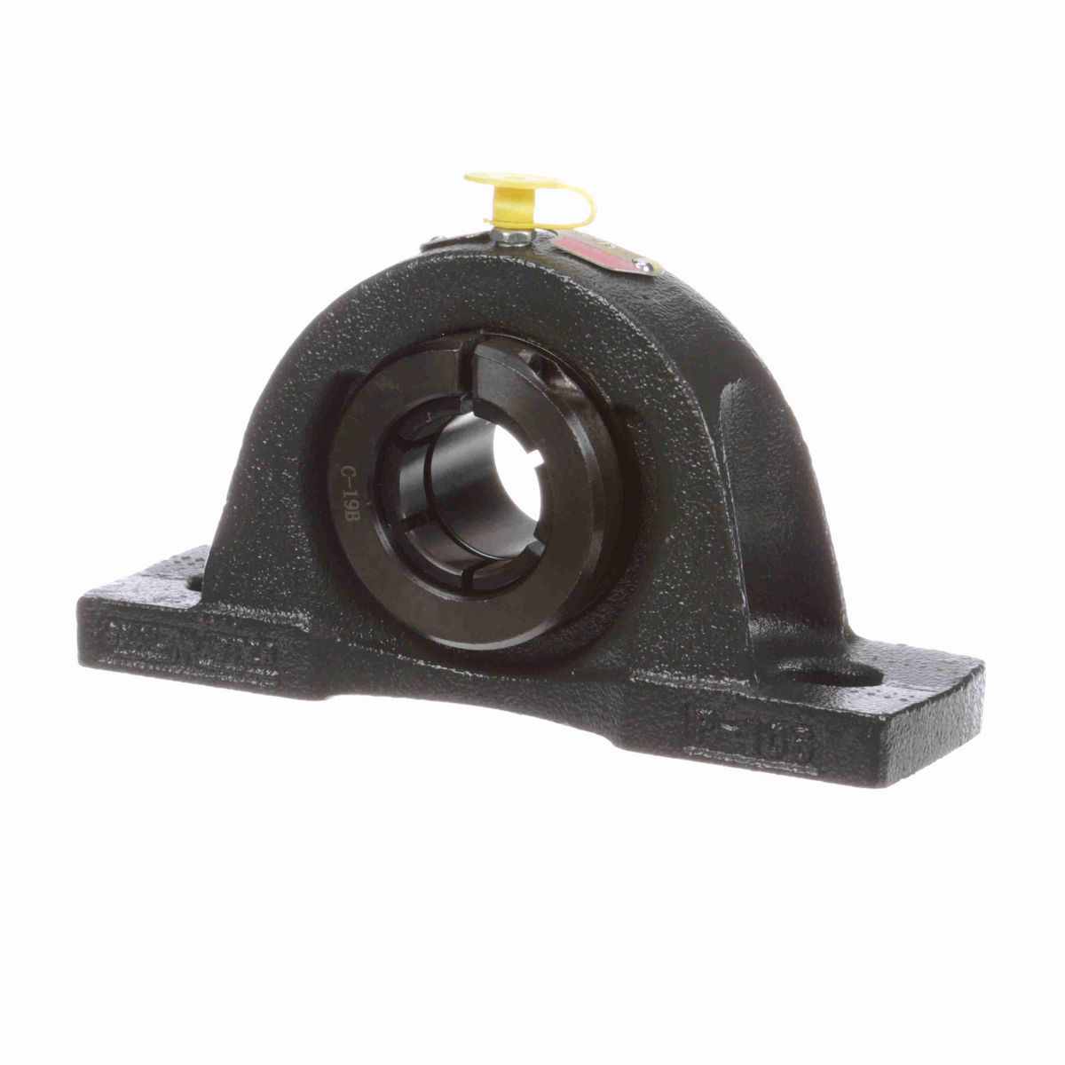 Sealmaster Mounted Cast Iron Two Bolt Pillow Block Ball Bearing - 52100 Bearing Steel, Black Oxided - Concentric Lock - NP-18T