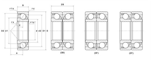 Радиально-упорный шарикоподшипник однорядный или для парного монтажа (дуплексы) NTN 7330