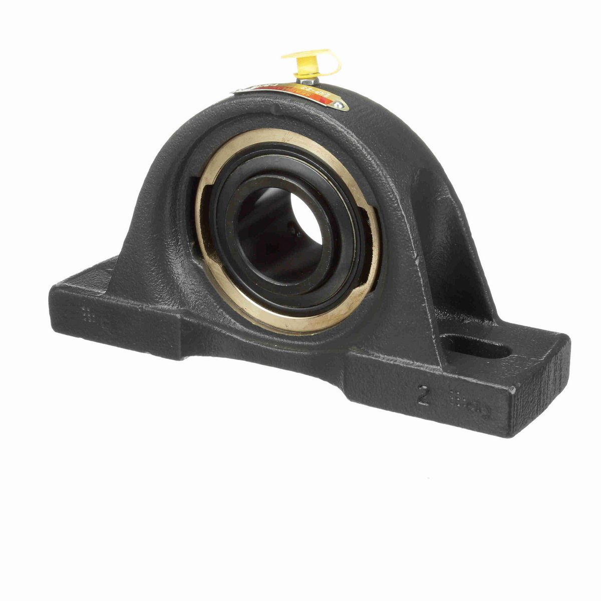 Sealmaster Mounted Cast Iron Two Bolt Pillow Block Ball Bearing - 52100 Bearing Steel, Black Oxided - Setscrew Lock - EMP-23