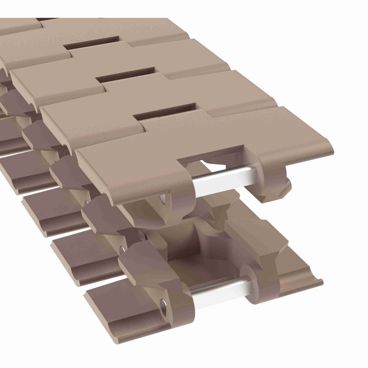 Rexnord 879TAB Side-flexing Solid Top, Material: Tan Low Friction, Width: 3.25in, Pitch: 1.5in - LF879TK3-1/4