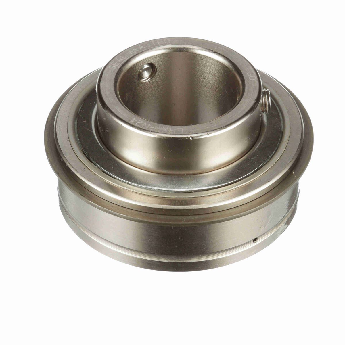 Sealmaster Mounted Insert Only Ball Bearing - 52100 Bearing Steel, Phosphorus Nickel Coated - Setscrew Lock - Corrosion Resistant - ERX-PN24