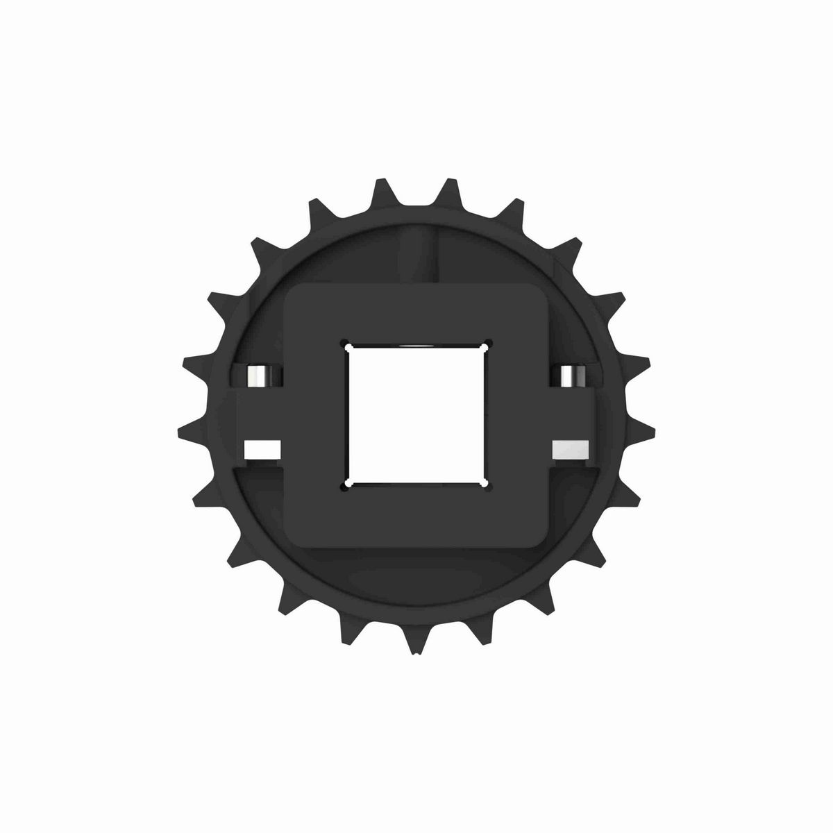 Rexnord 8500 Series Split Molded Nylon Sprocket with 21 Teeth and a 1-1/4in Square Bore - 614-238-4