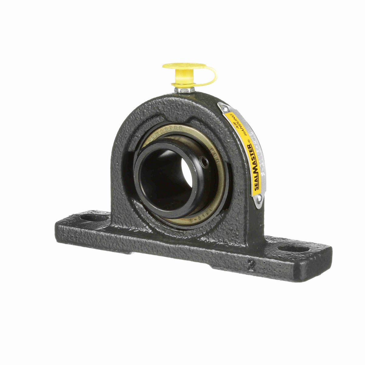 Sealmaster Mounted Cast Iron Two Bolt Pillow Block Ball Bearing - 52100 Bearing Steel, Black Oxided - Lock - S-2116-M16