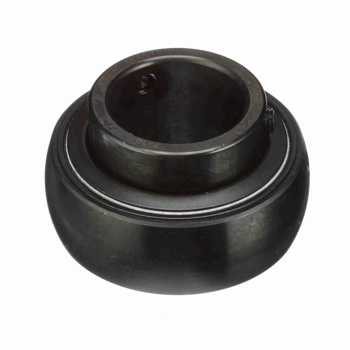Sealmaster Mounted Insert Only Ball Bearing - 52100 Bearing Steel, Black Oxided - Setscrew Lock - 2-19