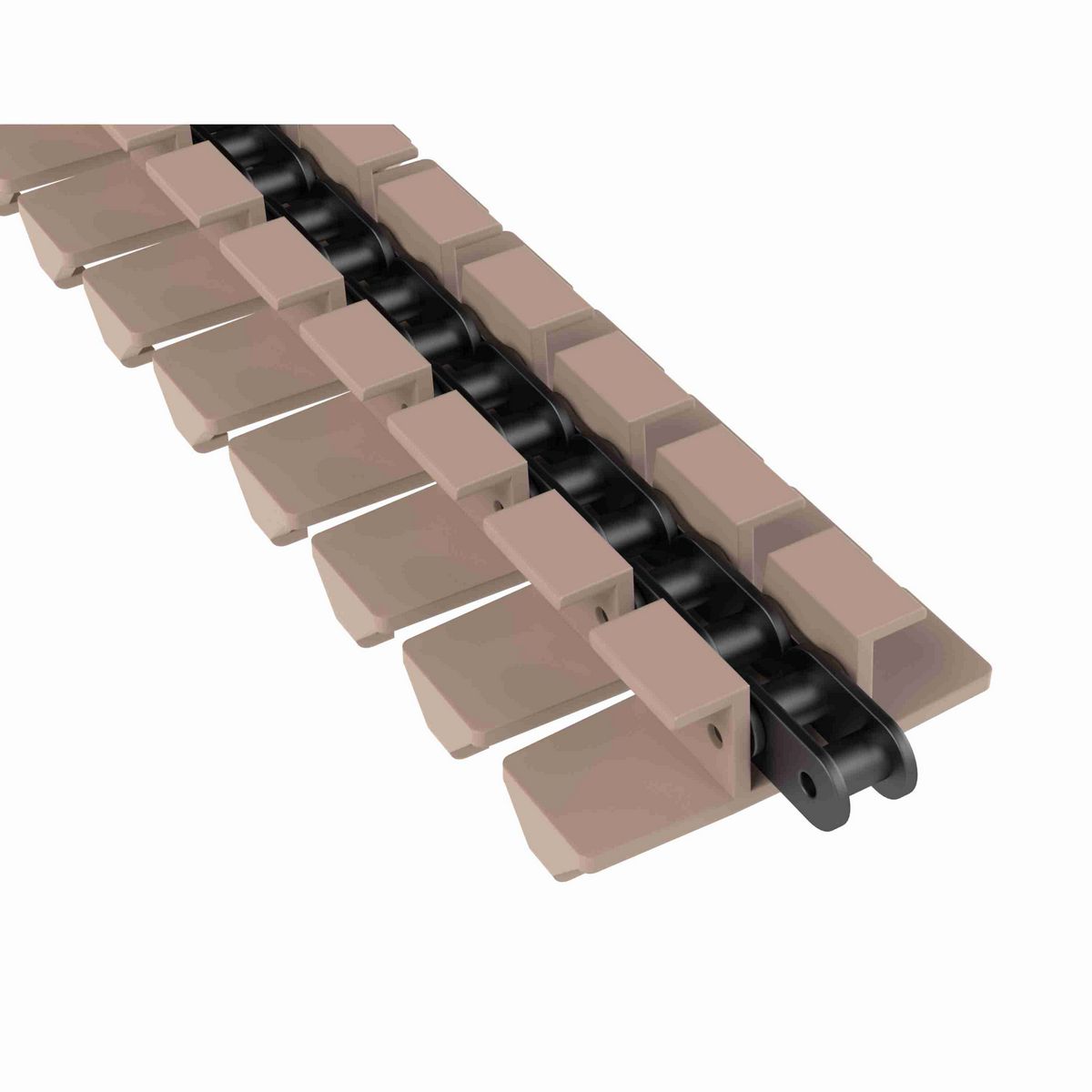 Rexnord 1873TAB SideGrip™ Side-flexing, Material: Tan Low Friction, Width: 3.75in, Pitch: 1.5in - 81431511