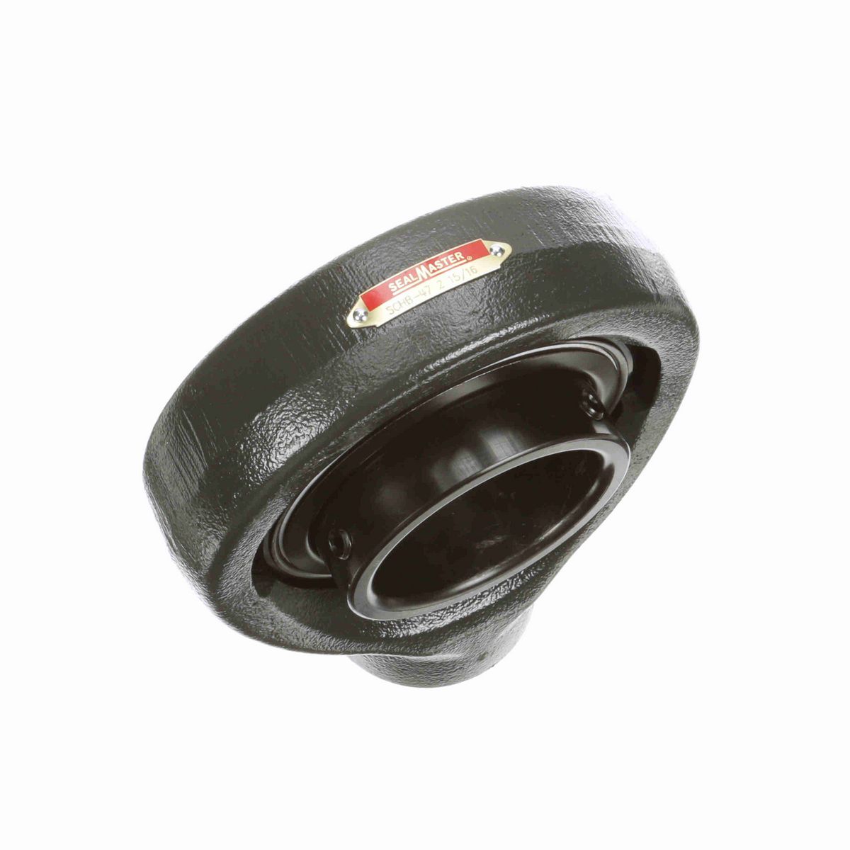 Sealmaster Mounted Cast Iron Hanger Unit Ball Bearing - 52100 Bearing Steel, Black Oxided - Setscrew Lock - SCHB-47