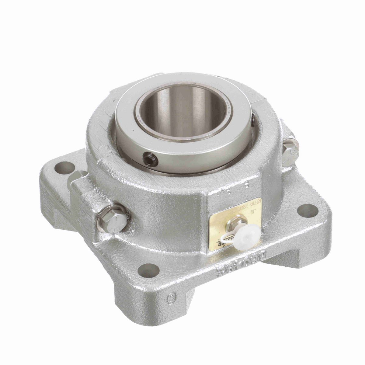 Sealmaster Mounted Flouropolymer Coated Cast Iron Four Bolt Flange Tapered Roller - 52100 Bearing Steel - Collar Mount Lock - Corrosion Resistant - RFBA 200C CR