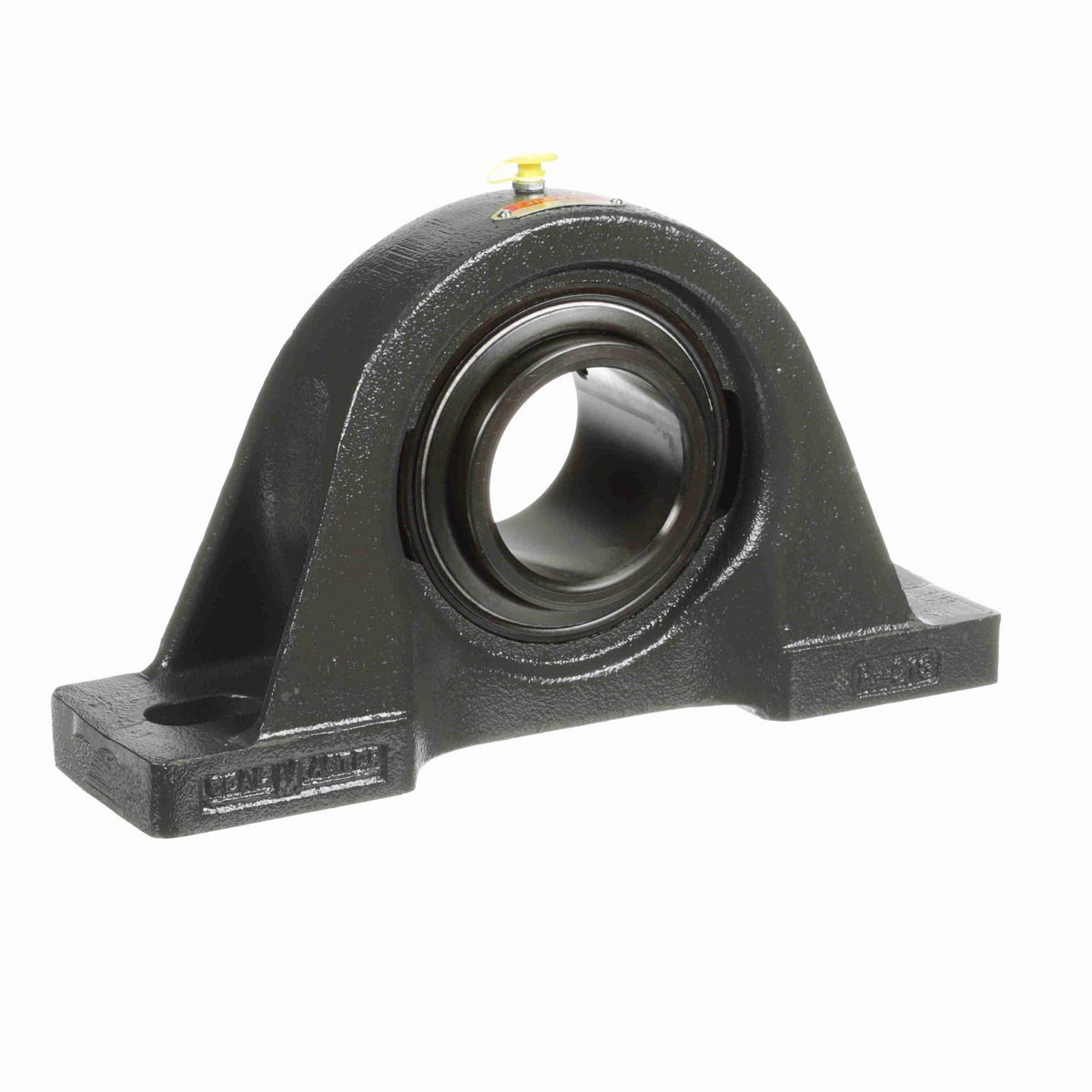 Sealmaster Mounted Cast Iron Two Bolt Pillow Block Ball Bearing - 52100 Bearing Steel, Black Oxided - Setscrew Lock - SP-46
