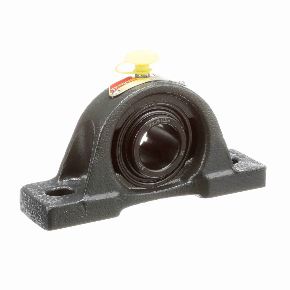 Sealmaster Mounted Cast Iron Two Bolt Low Base Pillow Block Ball Bearing - 52100 Bearing Steel, Black Oxided - Concentric Lock - NPL-16TC