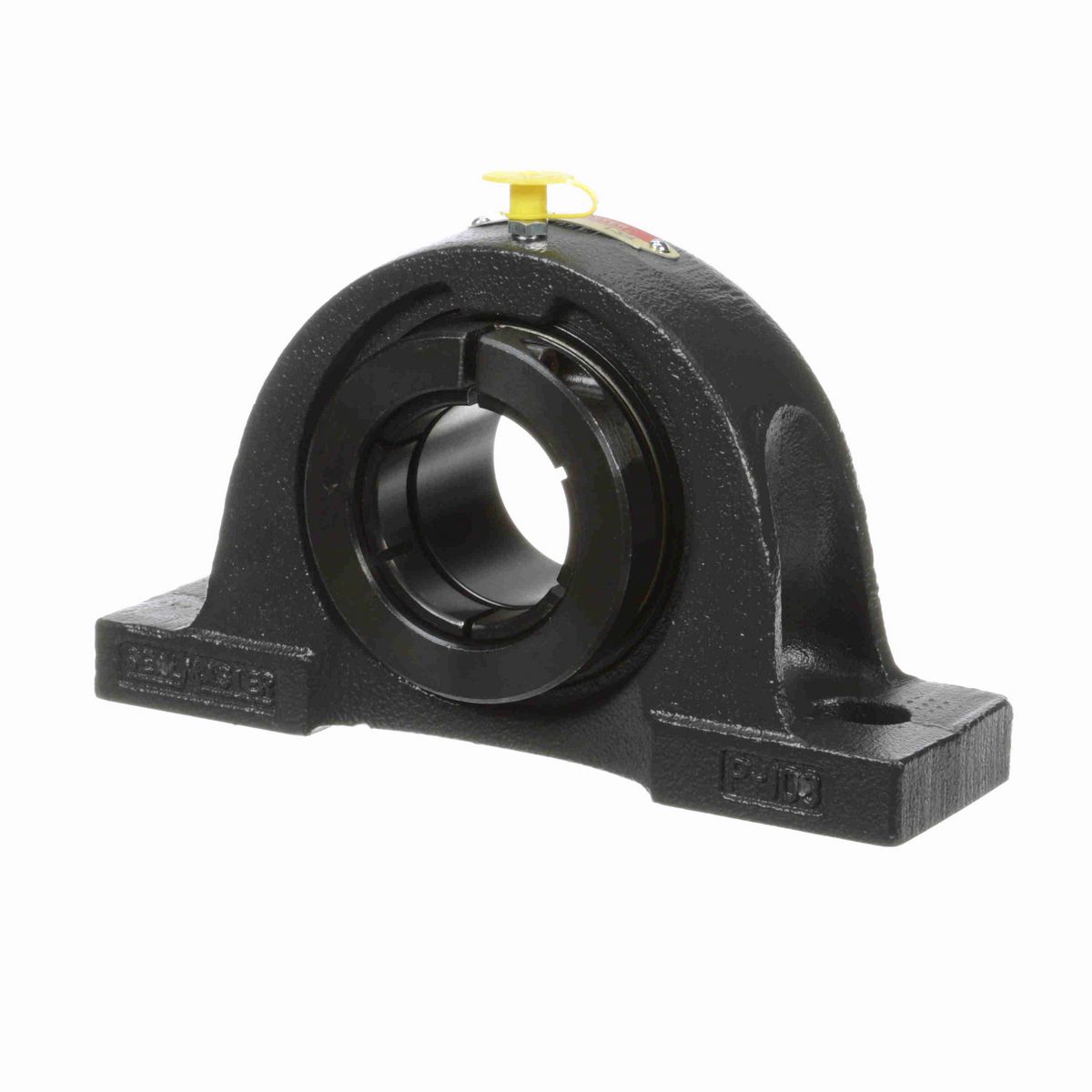 Sealmaster Mounted Cast Iron Two Bolt Pillow Block Ball Bearing - 52100 Bearing Steel, Black Oxided - Concentric Lock - NP-28T
