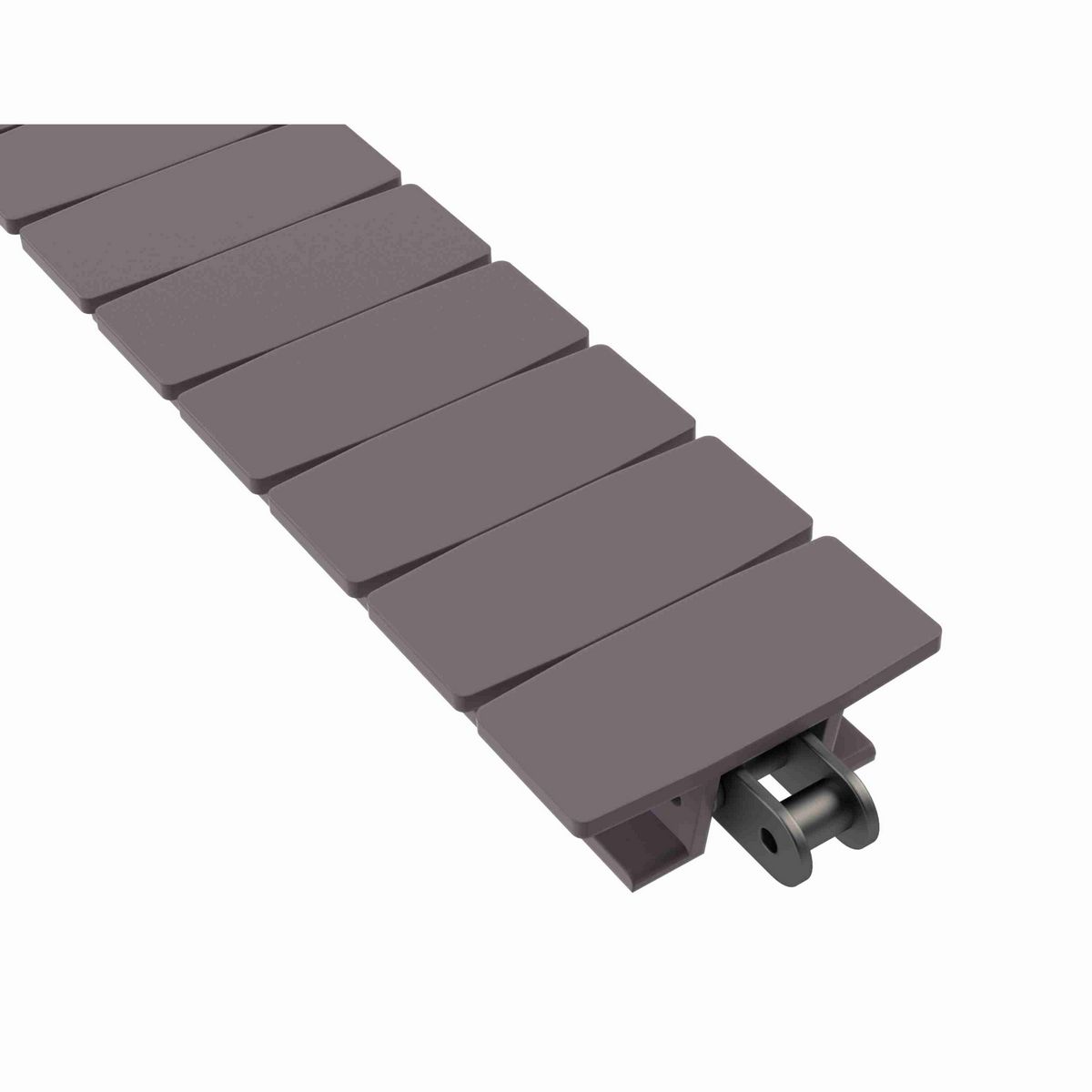 Rexnord 1873TAB Side-flexing Solid Top, Material: Brown High Performance, Width: 3.25in, Pitch: 1.5in - 81426341