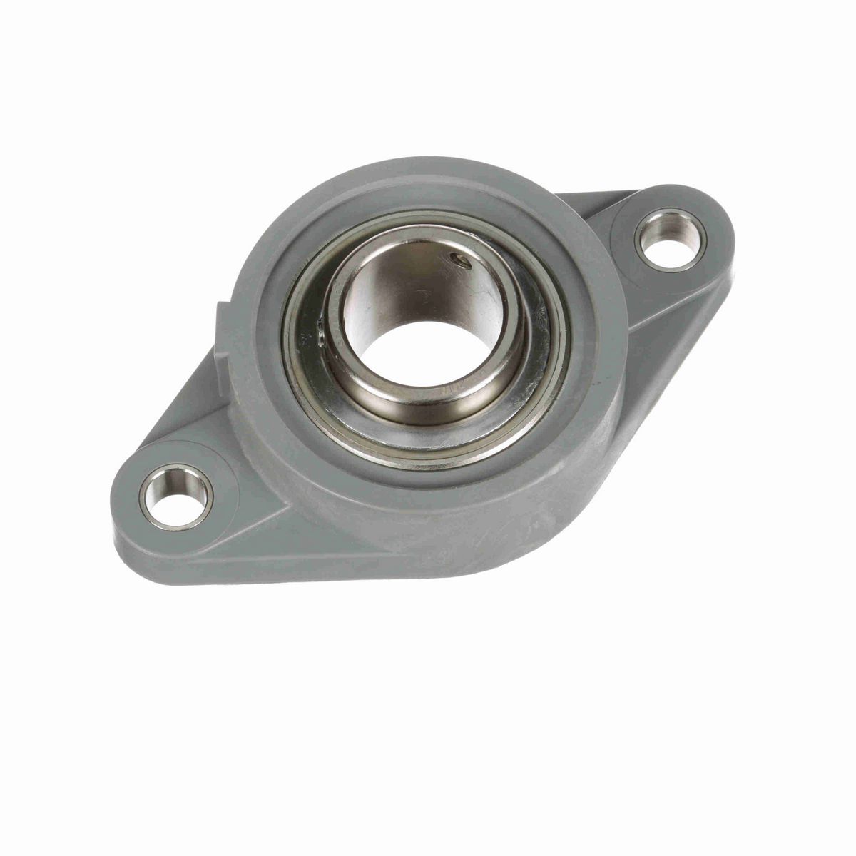 Sealmaster Mounted Composite Two Bolt Flange Ball Bearing - 52100 Bearing Steel, Phosphorus Nickel Coated - Setscrew Lock - Corrosion Resistant - Reduced Maintenance - Lubed for Life - CRFTC-PN20R RMW