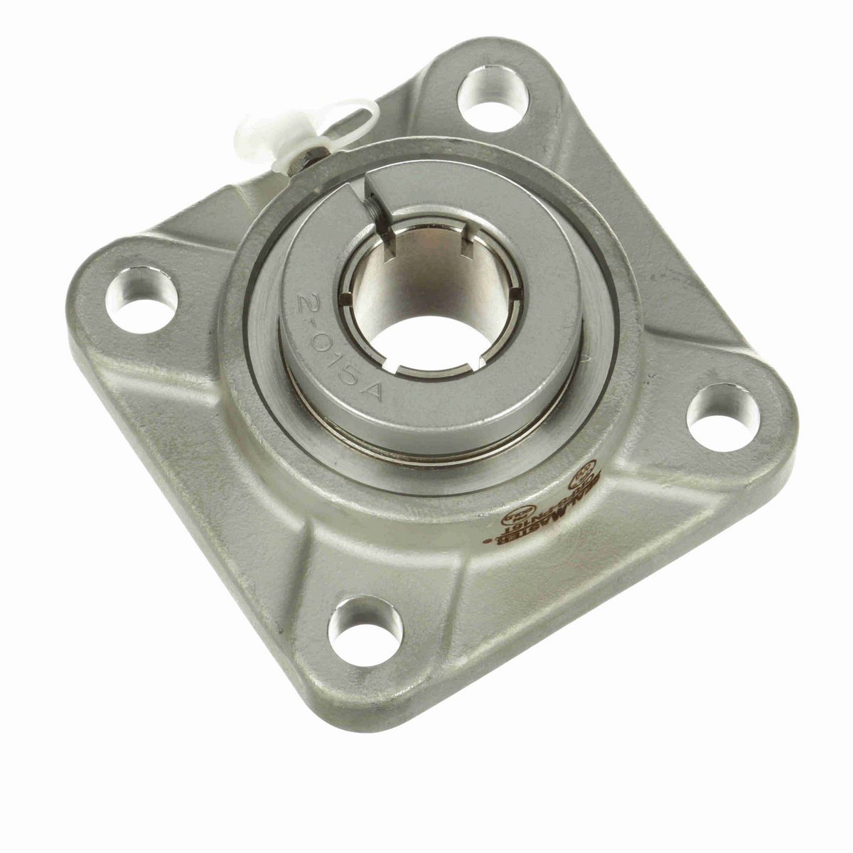 Sealmaster Mounted Stainless Steel Four Bolt Flange Ball Bearing - 52100 Bearing Steel, Phosphorus Nickel Coated - Concentric Lock - Corrosion Resistant - CRFS-PN16T