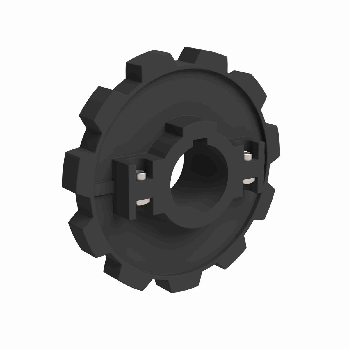 Rexnord 880 Series Split Molded Nylon Sprocket and a 11 Teeth with 1in Round Shaft-Ready Bore with Keyway & Setscrew - 614-101-1