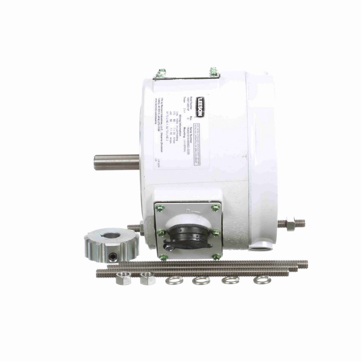 LEESON 3 LB-FT COUPLER BRAKE.56C.NEMA4X/IP55/BISSC.575V.1PH.ALUMINUM STEARNS 1056714051NF - 175568.00