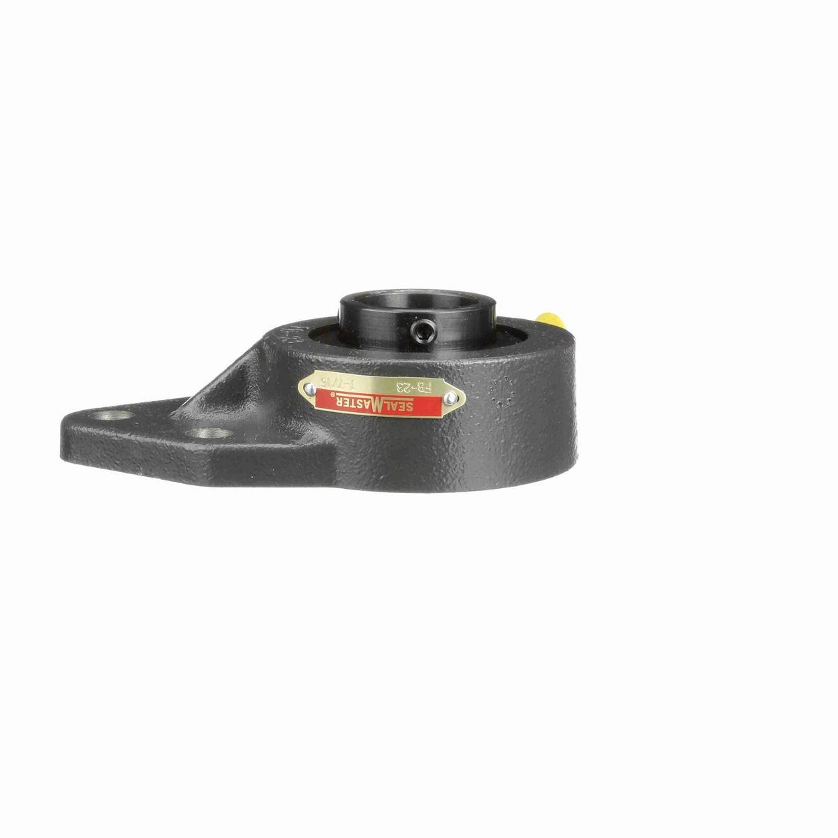 Sealmaster Mounted Cast Iron Three Bolt Flange Bracket Ball Bearing - 52100 Bearing Steel, Black Oxided - Setscrew Lock - FB-23