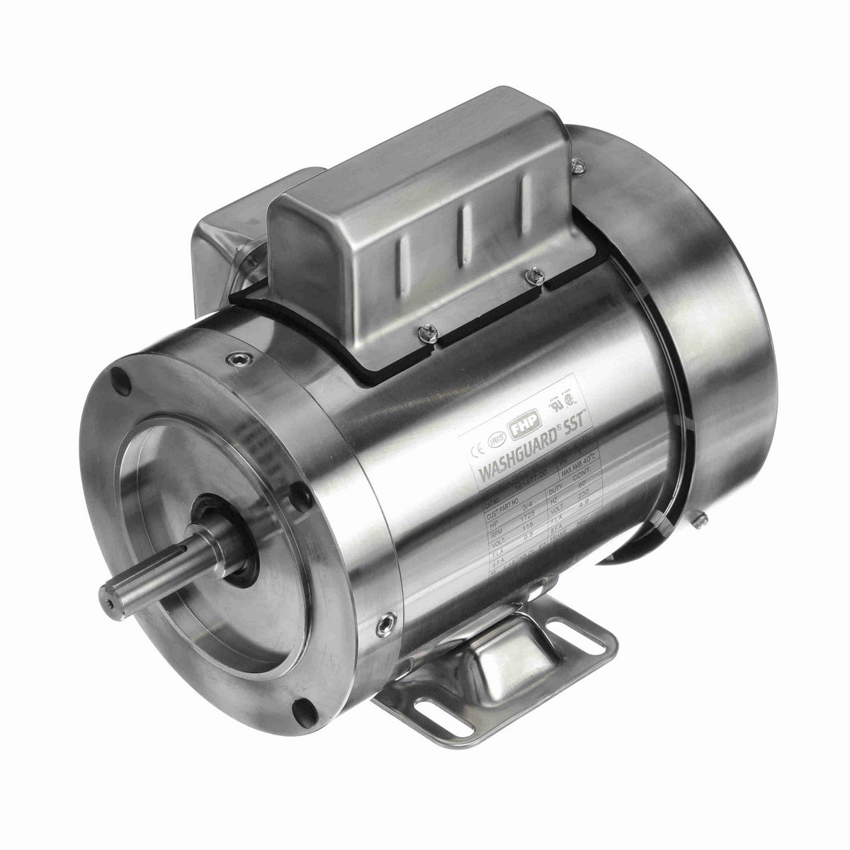 LEESON SST Duck™ General Purpose Motor, 0.75 HP, 1 Ph, 60 Hz, 115/230 V, 1800 RPM, 56C Frame, TEFC - 191477.00