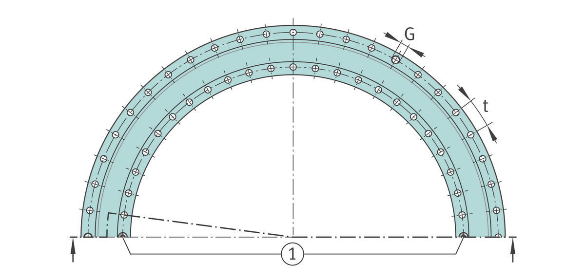 Упорно-радиальный роликоподшипник INA YRTA180