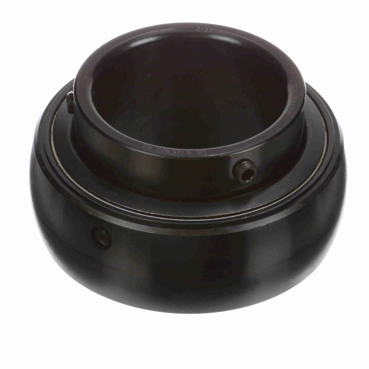 Sealmaster Mounted Insert Only Ball Bearing - 52100 Bearing Steel, Black Oxided - Setscrew Lock - 2-37