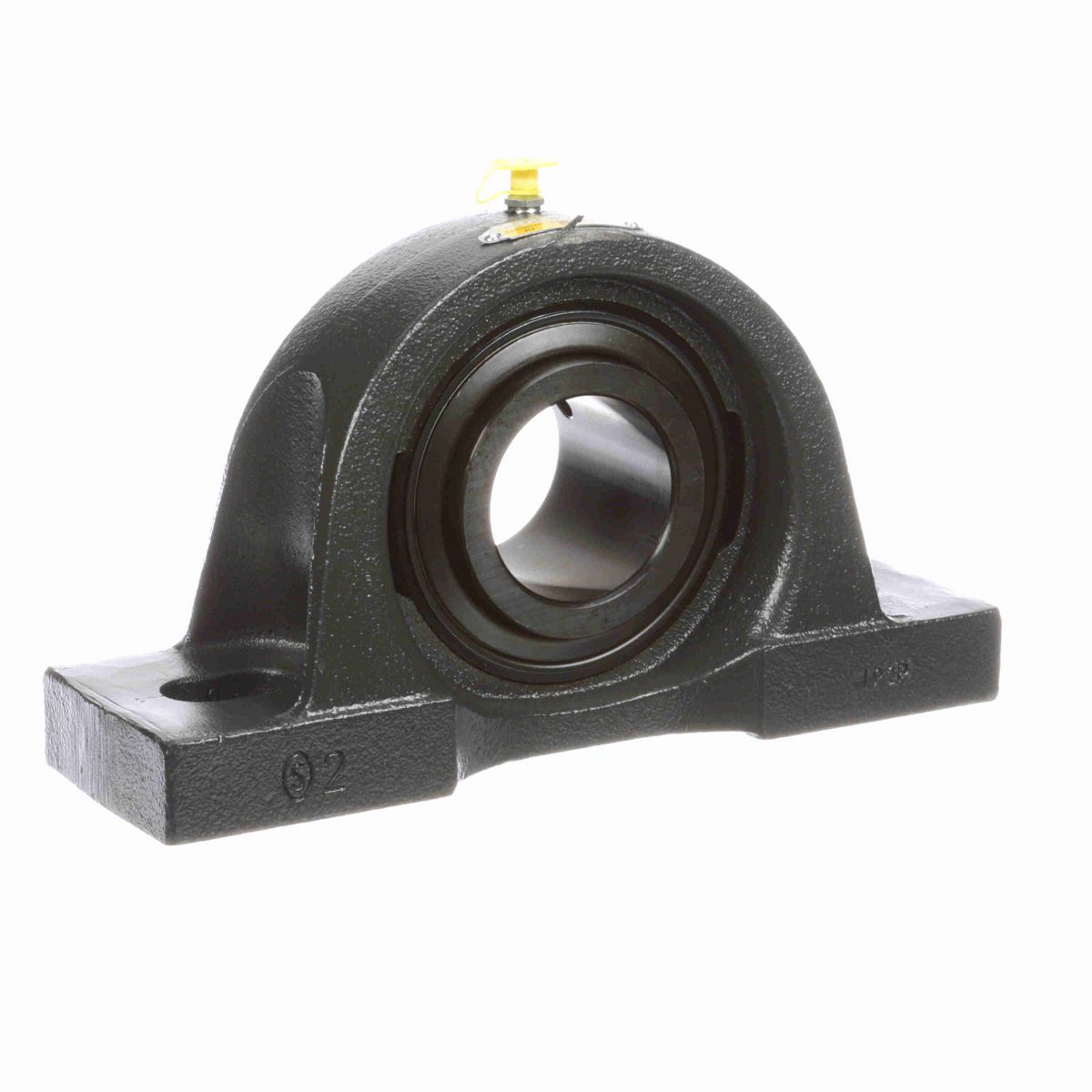 Sealmaster Mounted Cast Iron Two Bolt Pillow Block Ball Bearing - 52100 Bearing Steel, Black Oxided - Setscrew Lock - Air Handling Housing Fit, Noise Tested - MP-35 CXU