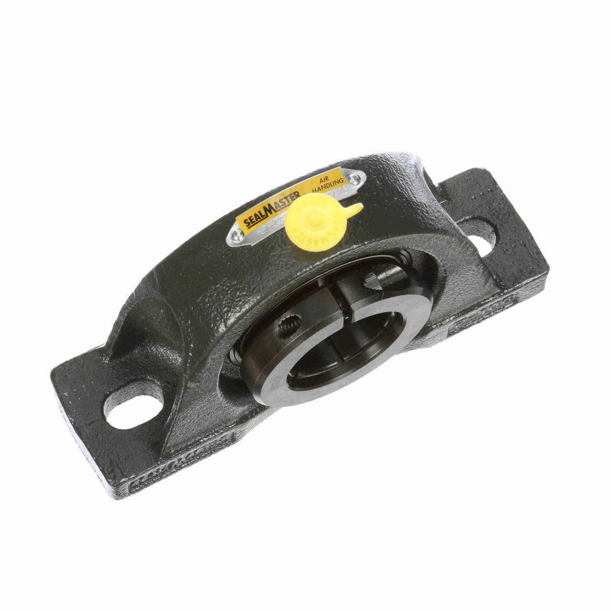 Sealmaster Mounted Cast Iron Two Bolt Pillow Block Ball Bearing - 52100 Bearing Steel, Black Oxided - Concentric Lock - Air Handling Housing Fit, Noise Tested - NP-23T CXU