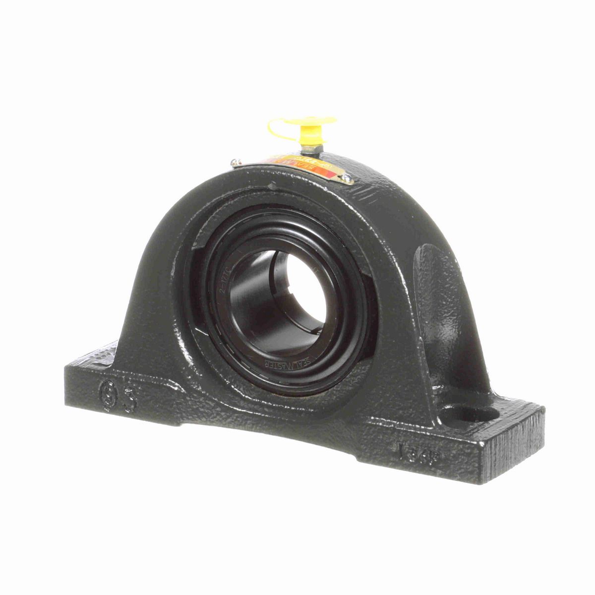 Sealmaster Mounted Cast Iron Two Bolt Pillow Block Ball Bearing - 52100 Bearing Steel, Black Oxided - Concentric Lock - NP-23TC