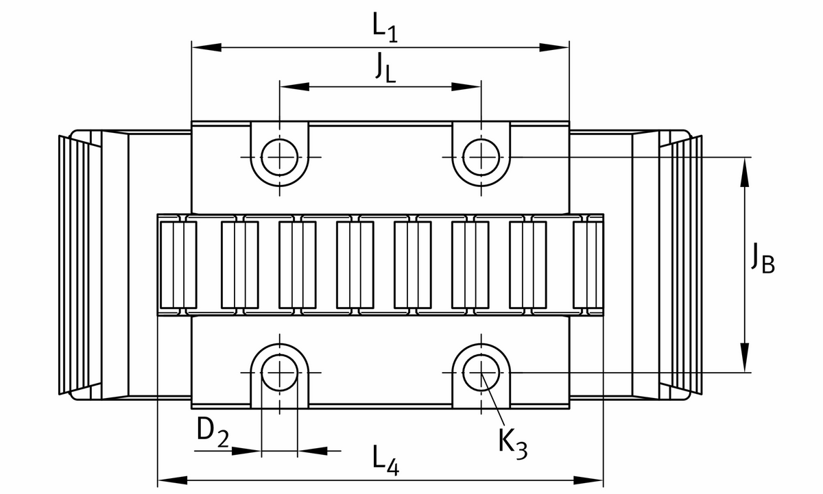 Роликовая линейная опора качения INA RUS38206