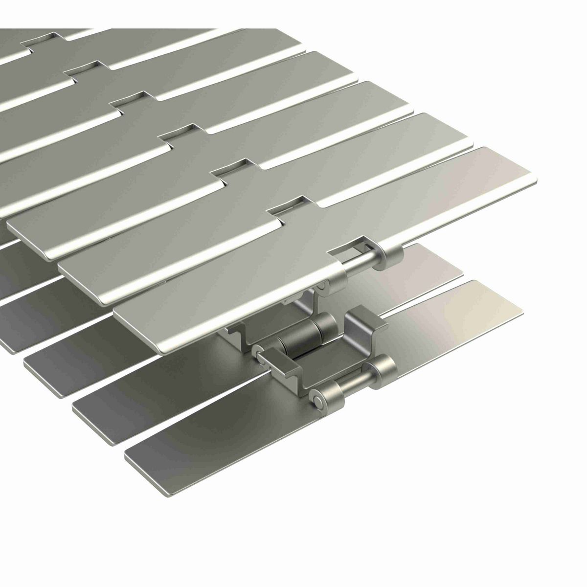 Rexnord 881TAB Side-flexing Solid Top, Material: Carbon Steel, Width: 7.5in, Pitch: 1.5in - 765.91.72