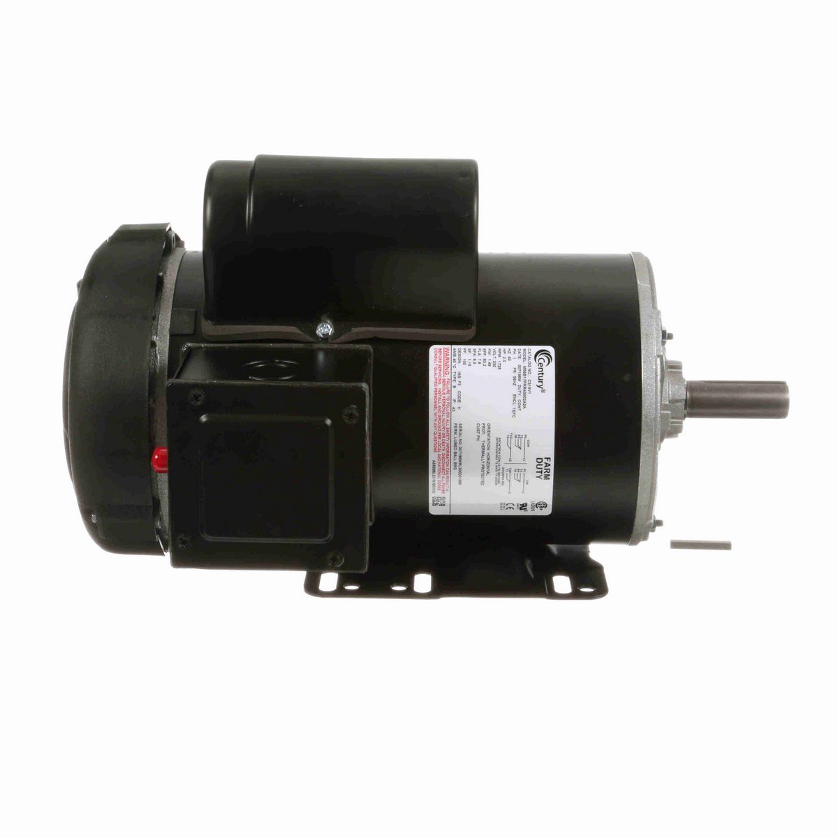 Century General Purpose Farm Duty Motor, 2.0 HP, 1 Ph, 60 Hz, 230 V, 1800 RPM, 56HZ Frame, TEFC - C319V1