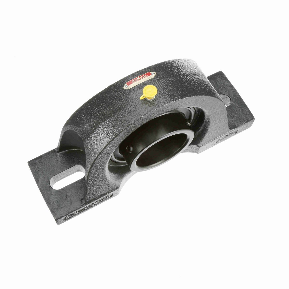 Sealmaster Mounted Cast Iron Two Bolt Pillow Block Ball Bearing - 52100 Bearing Steel, Black Oxided - Setscrew Lock - MP-55C