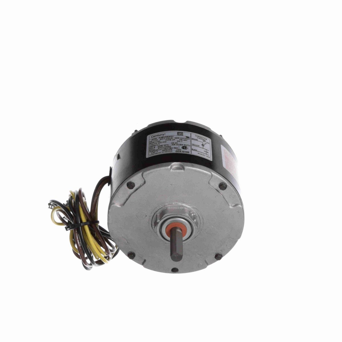 Century OEM Replacement Motor, 1/10 HP, 1 Ph, 60 Hz, 208-230 V, 1100 RPM, 1 Speed, 48 Frame, TEAO - OCA10106