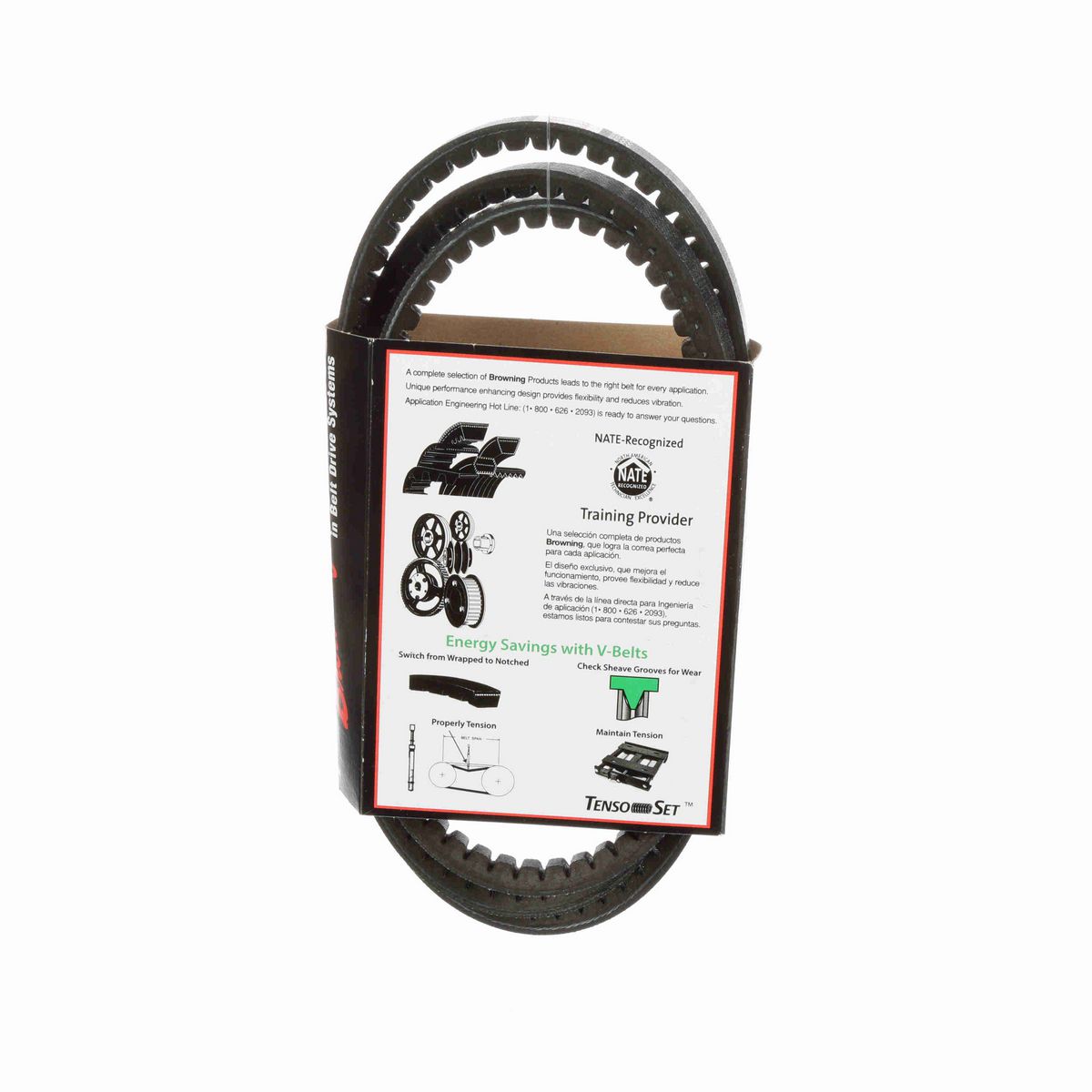Browning EPDM Notched Belt 98% Efficient - AX69