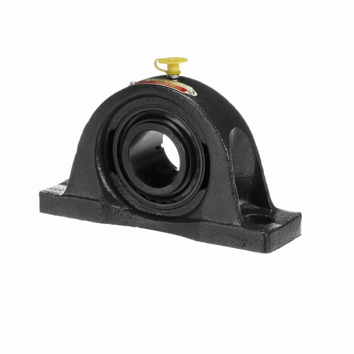 Sealmaster Mounted Cast Iron Two Bolt Low Base Pillow Block Ball Bearing - 52100 Bearing Steel, Black Oxided - Concentric Lock - NPL-23TC